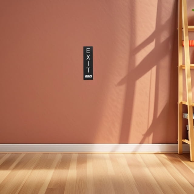 IDEANATEGRATE Señal De Salida Acrílica Para Montaje En Puerta Con Adhesivas Para Uso En Interiores