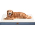thumbnail image 1 of Dog Crate Bed Washable Dog Beds for Large Dogs, Big Waterproof Orthopedic Dog Bed with Egg Crate Foam Pet Bed Mat, Removable Oxford Cooling Cover, Khaki, 1 of 5