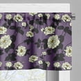 thumbnail image 3 of Ambesonne Floral Window Valance, White Wild Roses Leaves Art, 54" X 18", Pale Eggplant Cream, 3 of 5