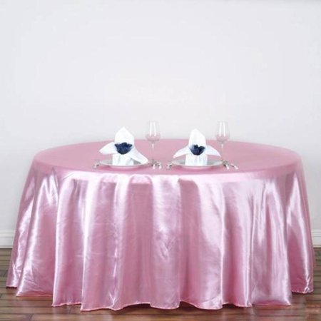 

BalsaCircle 120 Round Satin Tablecloth Pink