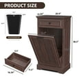 thumbnail image 2 of AHB 13 Gallon Single Tilt Out Trash Cabinet, Pet Proof Kitchen Trash Can Storage Organizer, 20.9"L x 13.55"W x 38.5"H, Brown, 2 of 7