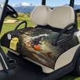 thumbnail image 3 of Xixirimido Golf Cart Seat Cover Quilted Golf Cart Seat Towel Blanket with 4 Pockets Fit for 2 Person Seats Carts Portable Travel Friendly Easy Carrying, Cat Butterfly Forest, 3 of 8