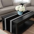 thumbnail image 4 of Black Striped Table Runner 72 Inches Long, Farmhouse Black White Stripes Kitchen Coffee Dining Table Decoration for Home Party Birthday Wedding Home Decor 14x72 Inches, 4 of 8