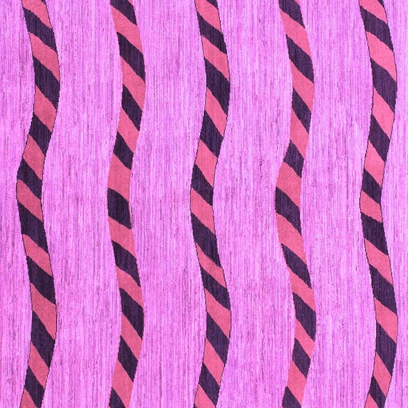 Ahgly Company Indoor Square Abstract Purple Modern Area Rugs, 4' Square