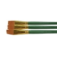 thumbnail image 2 of Sax 2024069 0.75 in. Flat Optimum Golden Synthetic Taklon Long Handle Brushes Paint Brushes - Pack of 3, 2 of 3