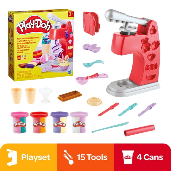 Play-Doh Magical Frozen Treats Ice Cream Playset, Modeling Compound Unicorn Toys for 3 Years and up