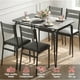 thumbnail image 4 of Juego de Mesa de Comedor de 5 Piezas para 4, Mesa de Cocina Cuadrada con 4 Sillas Tapizadas, Juego de Comedor Compacto para Espacios Pequeños, Desayunador, 4 of 8