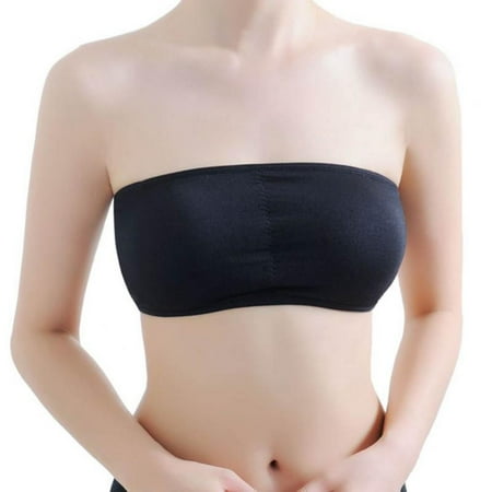Bandeau Bra Seamless Bra Strapless Bralette Padded Tube Top Bra Back Buckle Wrap Chest Bra Wire Free Bra Summer Dress Wild Bra Women Daily Underwear
