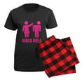 thumbnail image 5 of CafePress - Girls Rule Women's Dark Pajamas - Women's Short Sleeve Print T-Shirt and Pants Dark Cotton Pajama Set, 5 of 7