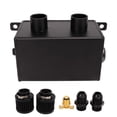 thumbnail image 2 of 1200ml Oil Catch Can Kit Engine Twin Baffle Dual Filter Oil Tank Reservoir AN8 Hose Fitting Black, 2 of 9