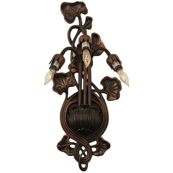 7"W Pond Lily 3 LT Wall Sconce Hardware