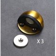 thumbnail image 1 of Tope de puerta sin perforaciones, tapón anticolisión de succión de piso de acero inoxidable 304, tapón de puerta magnético fuerte, 3 piezas (bronce amarillo), 1 of 5