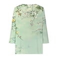 thumbnail image 5 of Chandail à Capuche Oversize pour Femmes, Chandail à Manches 3/4, Col en V, Mode Imprimée, Haut Décontracté Ample, T-Shirt, Chandail en Molleton Col Rond, Grande Taille, Multicolore, 5 of 5