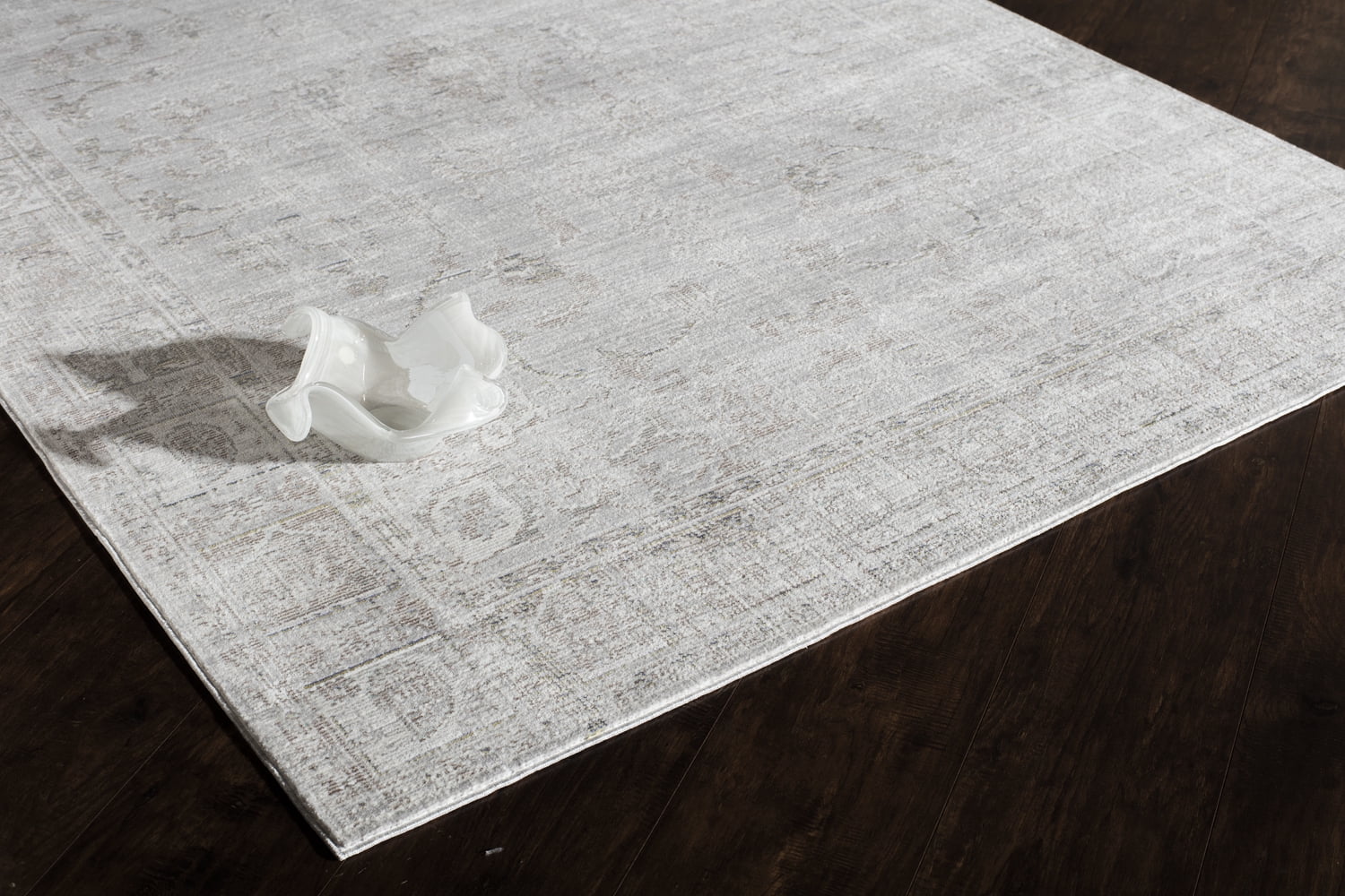 Rugs America Asteria Collection grey AI250C Transitional Floral Area Rug 8' x 10'