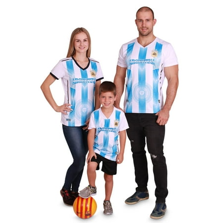 World Cup 2018 National Soccer Jersey, Mens Womens Kids Boys Shirt Sizes XS-XXL, Argentina-kids, Size: Kids - 4