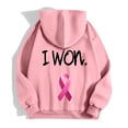 thumbnail image 6 of NinXxx Women's Cancer Prevention Zipper Long Sleeve Pocket Drawstring Hoodie Pink XL, 6 of 6