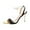 Black, variant on Women's Shoes Candy Colored Pointed Toe Sandals Trendy Ankle Strap High Heels Metal Chain Large Shoes