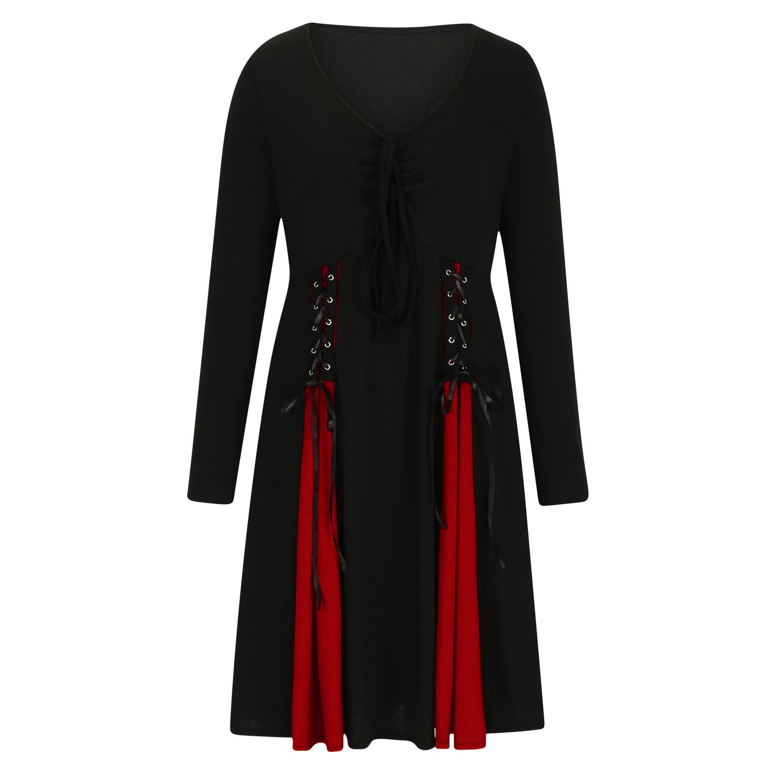 DDAPJ pyju Gothic Steampunk Dresses for Women Victorian Queen Ball Gown Masquerade Dress Party Dresses Birthday Gifts Red L