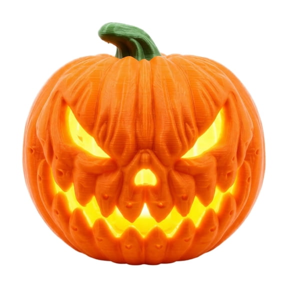 Light Up Pumpkin Lantern, Plastic LED Jack O Lantern Pumpkin Light, Halloween Indoor Home Holiday Decor Ornament