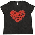 thumbnail image 3 of Inktastic Love, Hearts, Red Hearts, Valentine's Day Women's Plus Size T-Shirt, 3 of 5