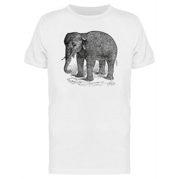Asian Elephant Design T-Shirt Men -Image by Shutterstock, Male XX-Large