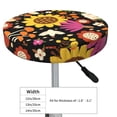 thumbnail image 2 of Uemuo Sunflowers Mushrooms Pattern Round Bar Stool Seat Covers Washable Stool Cushion Slipcover Elastic Bar Chair Covers-13 inch, 2 of 7