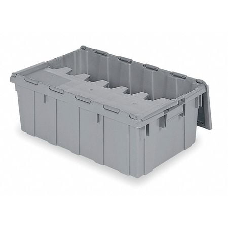 - BUCKHORN Attached Lid Container,2.25 cu ft,Gray 39160