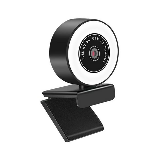 2K Full HD WebCam with Microphone LED Light Camera Fill Light USB Web Cam ,Easy to Install