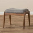 thumbnail image 4 of Home Square 2 Piece Fabric Upholstered Ottoman Set in Gray and Walnut, 4 of 7