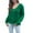 Green, variant on IROINNID Womens Sweater Scoop Neck Pullover Sweater Solid Color Comfy Short Length Long Sleeve Hollow Leaf Knitting Sweater Autumn and Winter Sweater