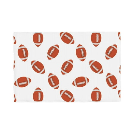 

Placemats Set of 4 / 6 American football white cute Placemats for Dining Table Indoor/Outdoors Heat Resistant Washable Placemats 18 x 12