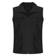 thumbnail image 5 of Riecok Outdoor Vest for Women with Multi Pockets Lapel Breathable Lightweight Sleeveless Jackets Zip up Photo Travel Outerwear, 5 of 7