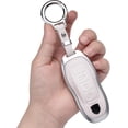 thumbnail image 1 of Key Fob Cover Compatible with Fit for Porsche Panamera 2017 2018 2019 2020 Cayenne 2018 2019 2020 911 2019 2020 2021 2022 Zinc Alloy Shell Keychain Case Holder Protector,white,For Ford, 1 of 5