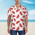 thumbnail image 4 of Goofa Watermelon Hawaiian Shirt for Men, Unisex Summer Beach Casual Short Sleeve Button Down Shirts,Aloha Tropical Floral print shirt-X-Large, 4 of 9