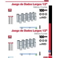 thumbnail image 2 of Juego De 10 Dados Largos Metricos Boca 1/2 6 Puntas Urrea Urrea 54216, 2 of 3