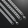 thumbnail image 6 of 16-36" Stainless Steel Double Chain Cuban Women Men Necklace 3mm 5mm 7mm Lobster, 6 of 6