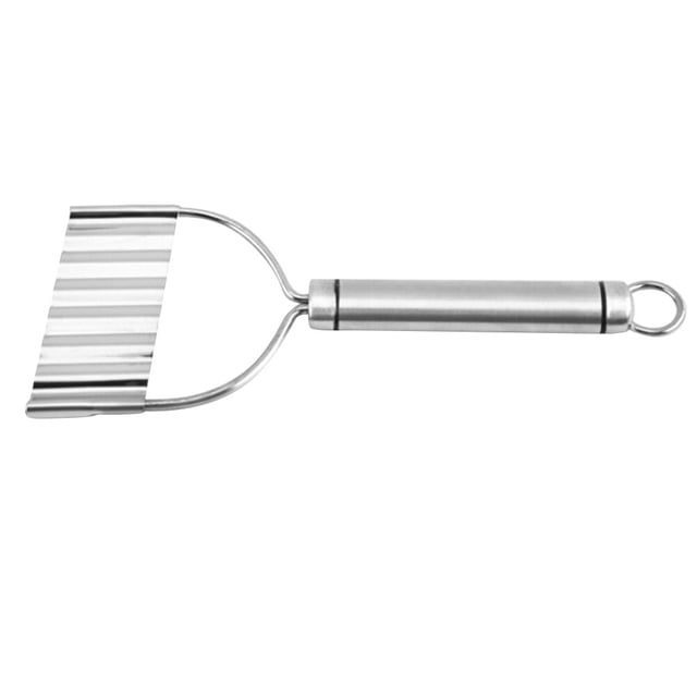 2pcs Stainles Steel Wave Cutter Creative Crinkle Cutter Cutting Tool French Fry Slicer Potato Cutter (Silver)