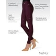 thumbnail image 3 of MeMoi Lisse Chino Cotton Blend Leggings - Womens - Female (S-M, Fig), 3 of 7