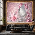 thumbnail image 6 of Pink Boxes and Flowers Tapestry Wall Hanging, 6 of 7