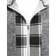 thumbnail image 3 of Top Talla Extra Asimétrica a Cuadros Capucha Rosegal Blusas Tallas Grandes, 3 of 5
