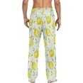 thumbnail image 4 of FREEAMG Fresh Lemons Pattern Pajama Pants for Men, Men's Separate Bottoms, Pure Cotton Comfortable Lounge Pants?505?, 4 of 7