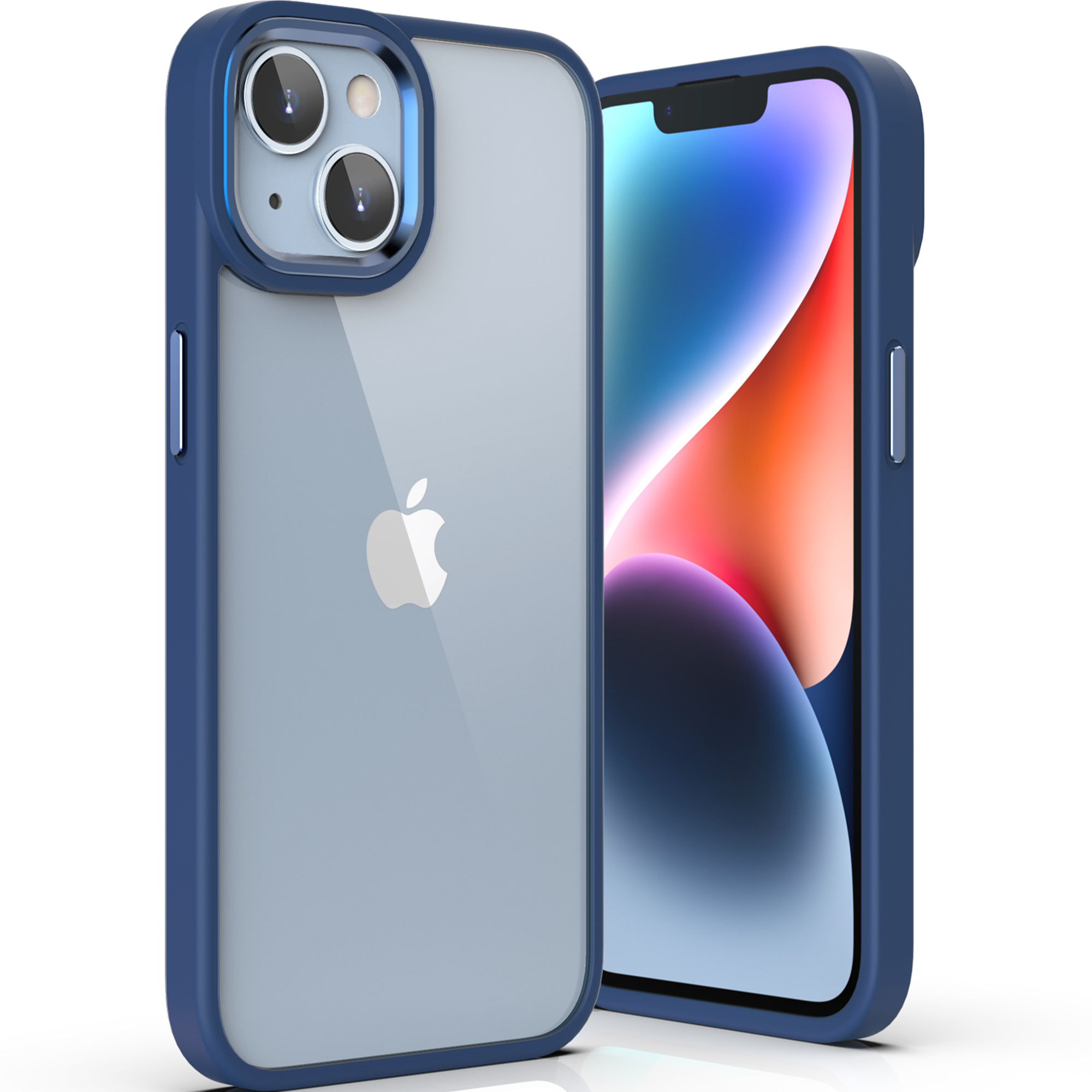 ULAK iPhone 14 Plus Case, Slim Shockproof Bumper Phone Case for Apple iPhone  14 Plus 6.7 inch for Women Girls Boys Men, Blue Clear