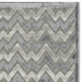 thumbnail image 4 of SAFAVIEH Paradise Kenrick Zigzag Stripes Area Rug, Light Grey/Dark Grey, 6'7" x 6'7" Square, 4 of 6
