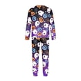 thumbnail image 5 of Spooky Family Pajamas Set Crew Neck Long Sleeve, Stretchy Halloween Family Pajamas with Ghost Web Print, Fun Matching Halloween Pajamas for Trick or Treat Night, 5 of 6