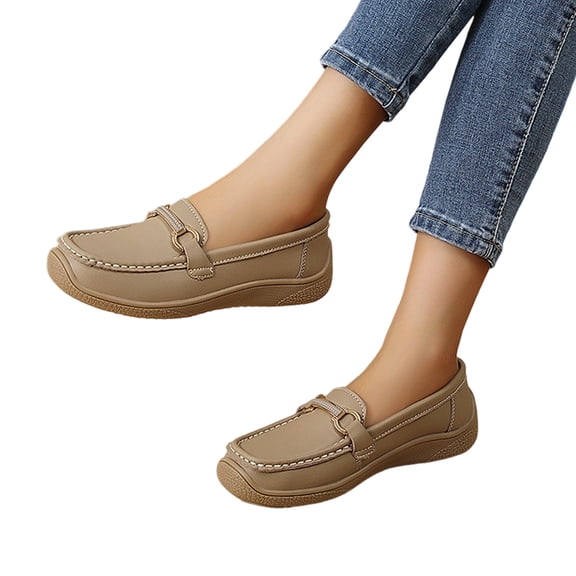 Willtoo Womens Loafers Slip On Comfort Platform Walking Shoes Casual Lightweight Non-Slip Flat Loafers for Daily Office Wear
