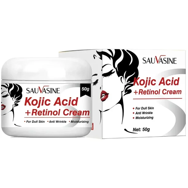 Ácido Kójico Retinol crema blanqueadora de la piel, elimina manchas oscuras, antienvejecimiento, ilumina, hidratante, nutritiva, cuidado de la piel Facial, 50g