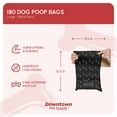 thumbnail image 3 of Downtown Pet Supply Dog Poop Bags with Free Poop Bag Holder, Black Paw Print, 180 Ct, 3 of 9