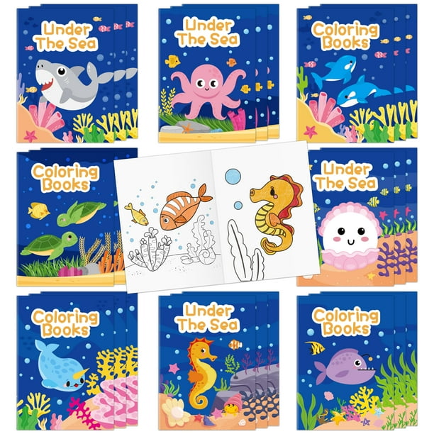 Libros para colorear JAPBOR Ocean Animals Under The Sea x24 Kids