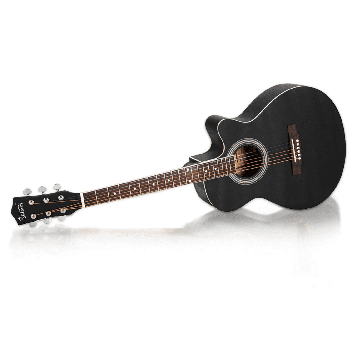 Hassch 40 inch Acoustic Guitar for Beginner Adult with Gig Bag, Guard Board and Wrench Tool, Black