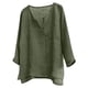 thumbnail image 1 of Designer Spring Summer Men's Casual Cotton Linen Solid Color Long Sleeve Shirts Loose Stand Collar Shirts 4XL, 1 of 5